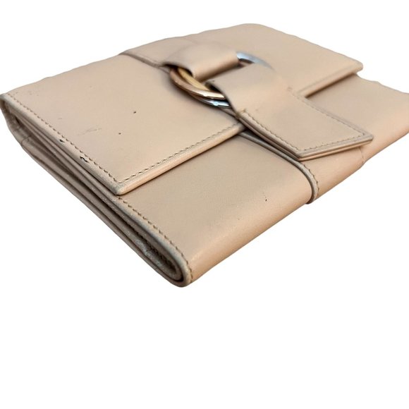 Authentic Cartier Wallet Cream Leather Used GG Vintage - Picture 5 of 11